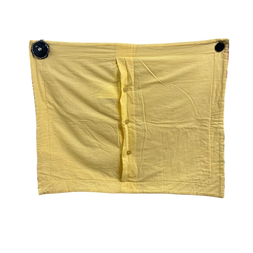Liz Claiborne Tropical Botanical Quilted Pillow Shams Set of 2 Yellow Standard